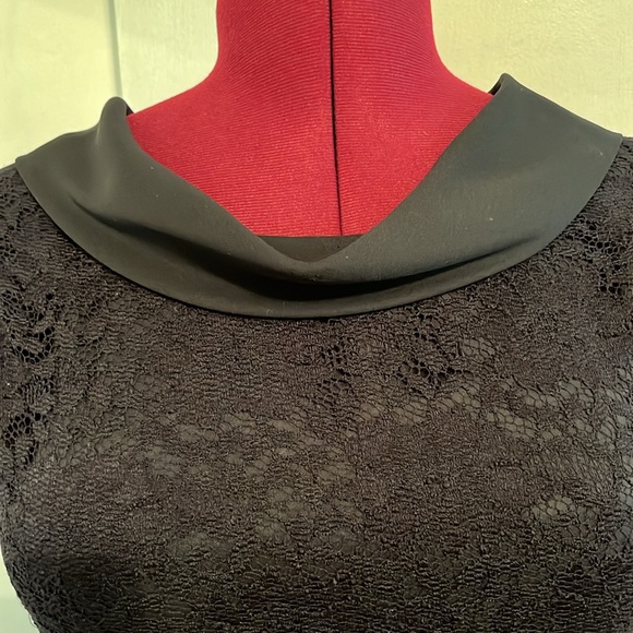 Kasper Lace Dress With Silky Collar Size 6 - Picture 2 of 7
